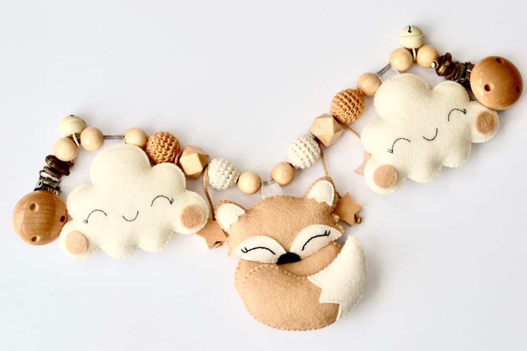 Kinderwagenkette Fuchs Beige