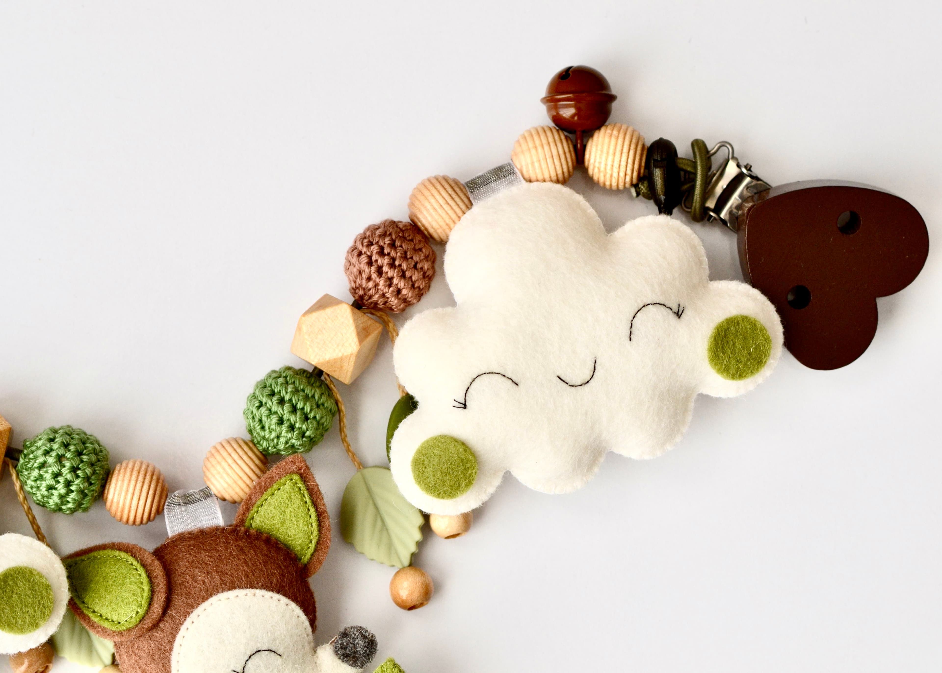 Kinderwagenkette Hirsch mit Wolken - 3