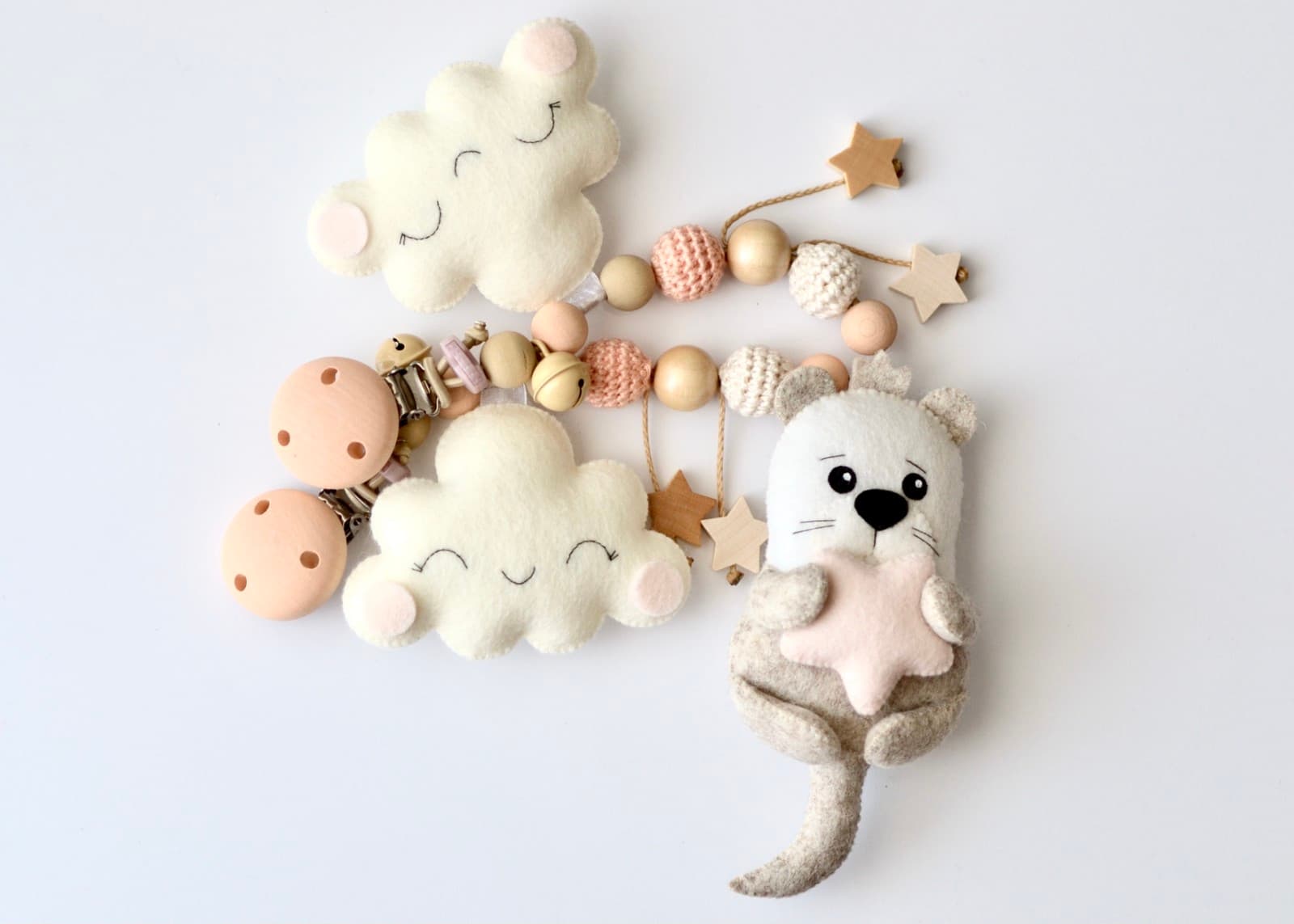 Kinderwagenkette Otter Orange