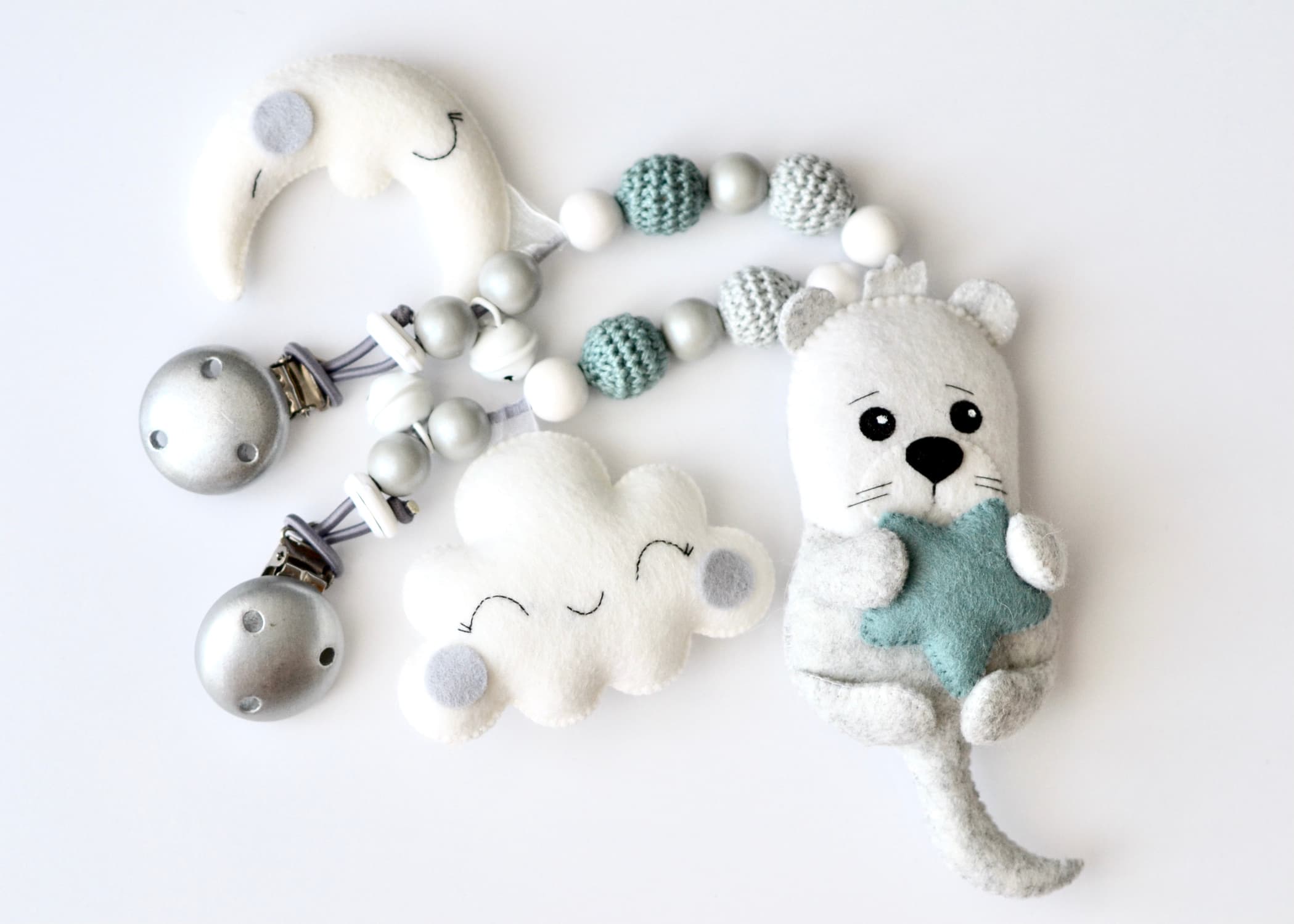 Kinderwagenkette Otter Grau - 3