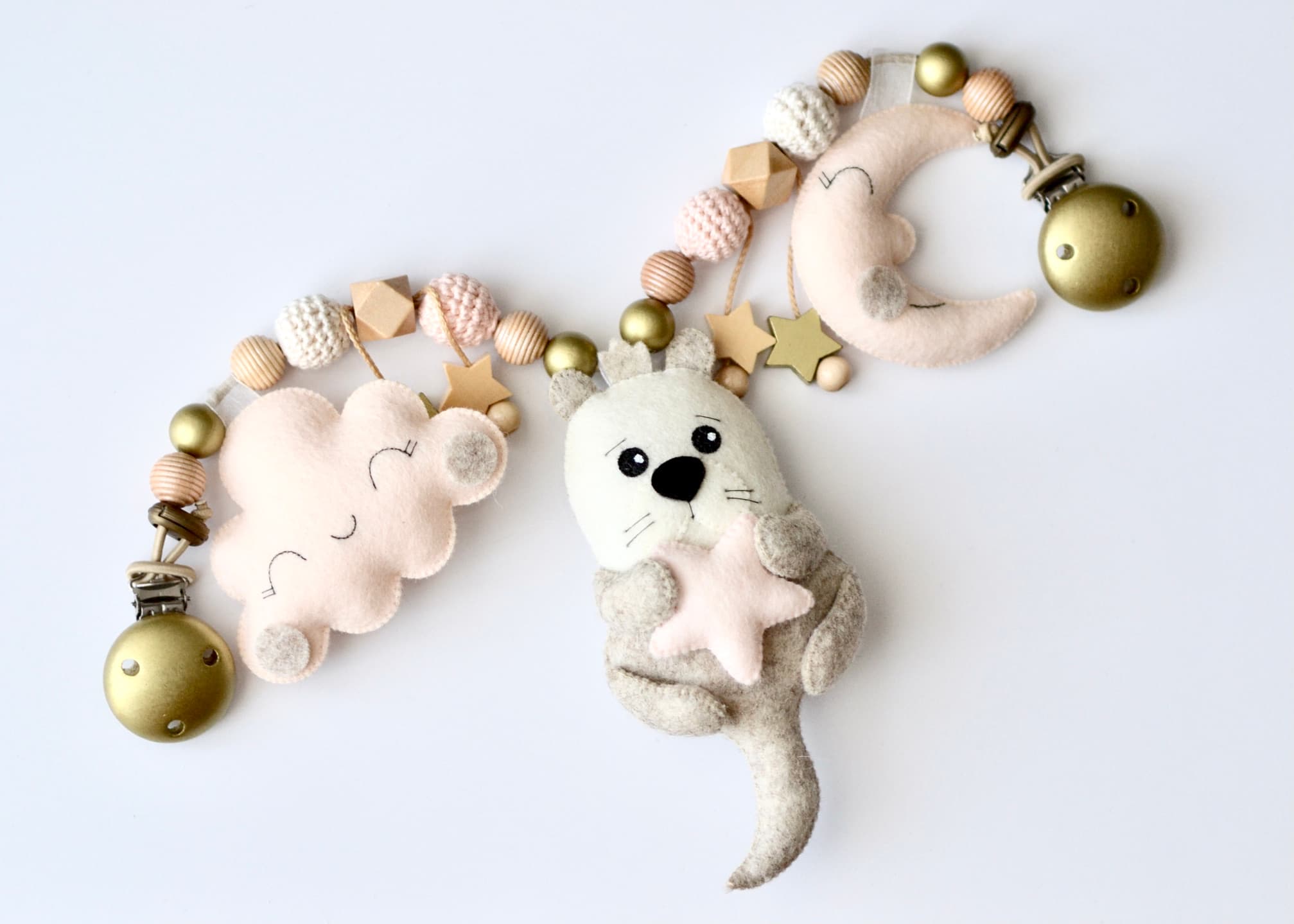 Kinderwagenkette Otter, Wolke und Mond - 2